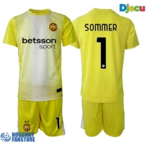 Inter Milan Yann Sommer #1 Golmanski Gostujuci Dres za djecu 2025-26 Kratak Rukav (+ Kratke hlače)